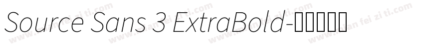 Source Sans 3 ExtraBold字体转换